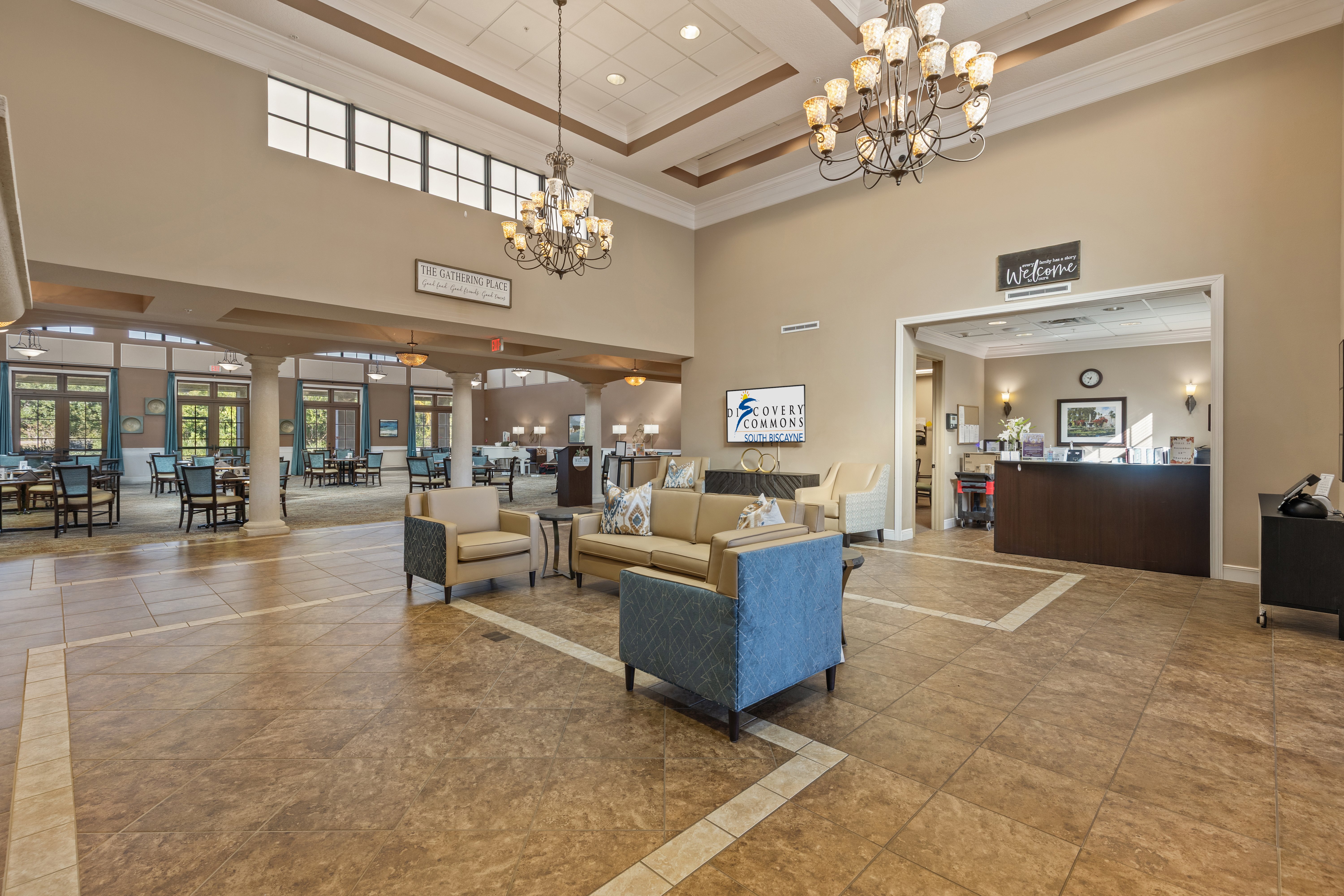 Discovery Commons South Biscayne living and dining rooms