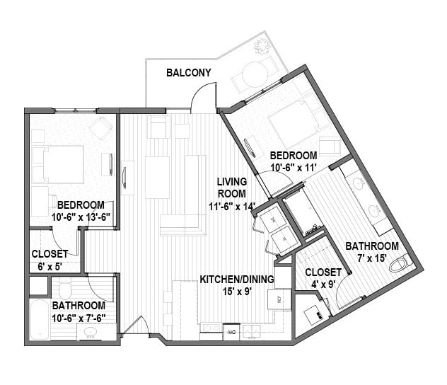 The Mustang floor plan